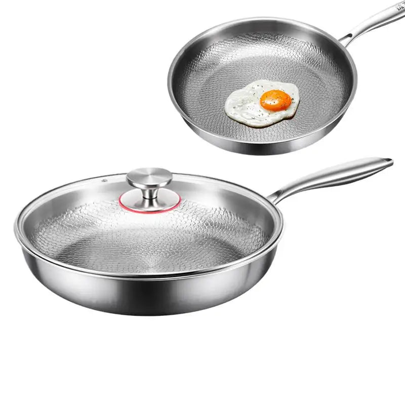 Poêle à frire antiadhésive en titane martelé, compatible avec les plaques à induction et la cuisine quotidienne