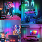 Lampadaire LED d'Angle RGB Smart — Éclairage d'Ambiance Synchronisation Musique & Contrôle Application (Salon, Chambre, Gaming)