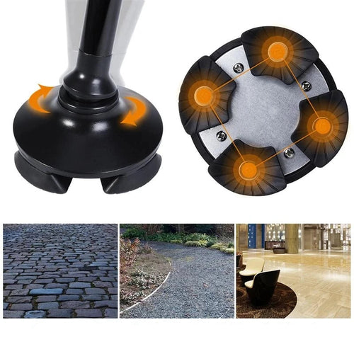 All-in-One Folding Walking Cane with LED Lighting & Alarm