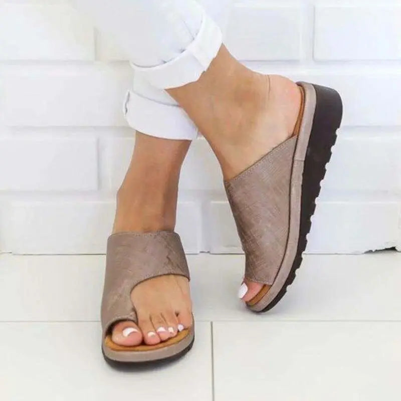 Sandales Plates d'Été Grand Confort avec Maintien Ergonomique