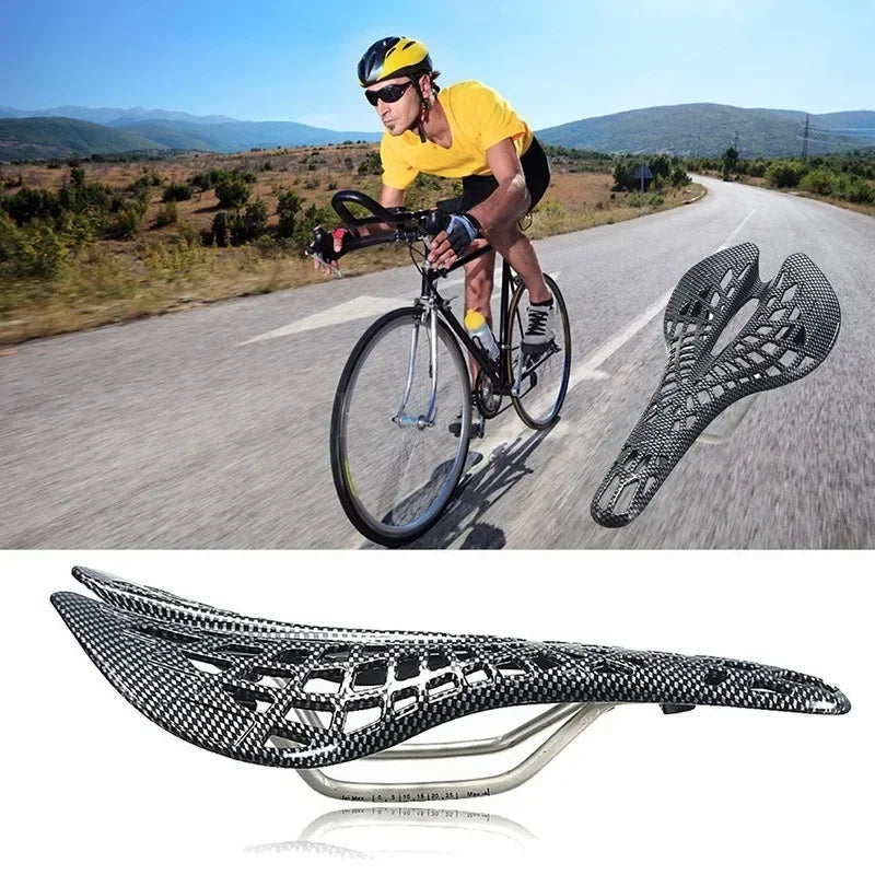 Selle de Vélo Ergonomique à Suspension Intégrée – Ultra-Ventilée 69 Trous, Châssis Chrome-Molybdène Allégé