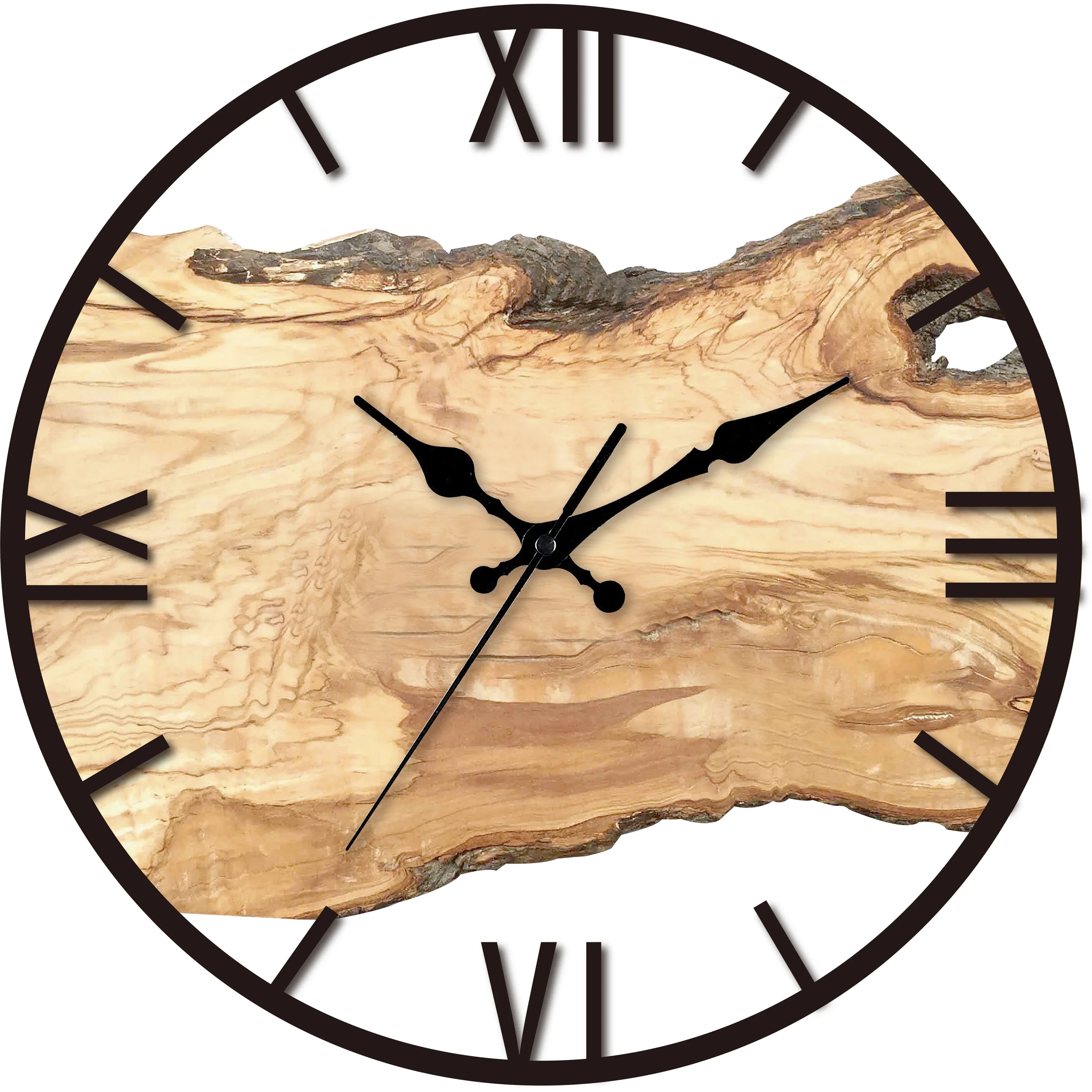 Horloge murale transparente