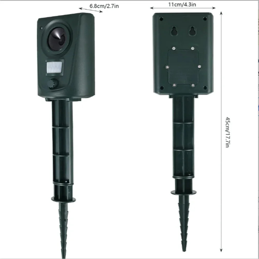 Répulsif Solaire à Ultrasons pour Animaux – Protection de Jardin