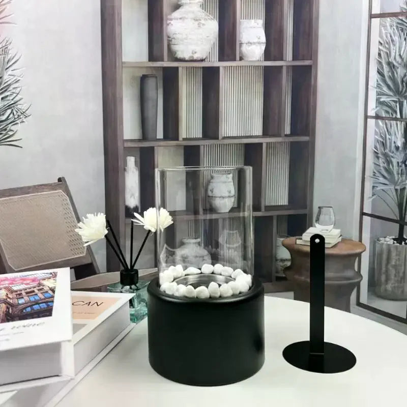 Cheminée de table portable pour une ambiance moderne