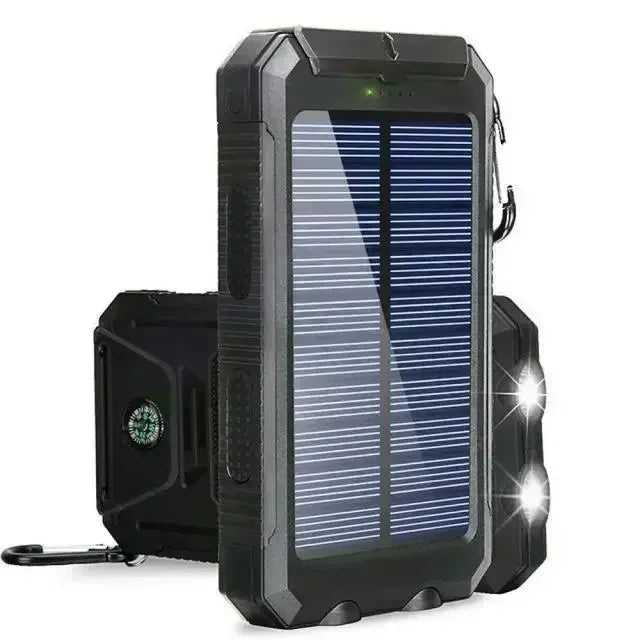 Batterie Externe Solaire 10 000 mAh – Étanche & Antichoc