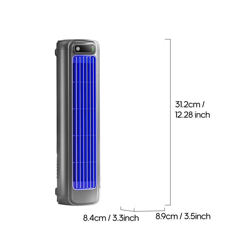 Ventilateur Compact Sans Fil 2-en-1 – Fixation Murale ou Posé avec 3 Vitesses et Mode Silencieux