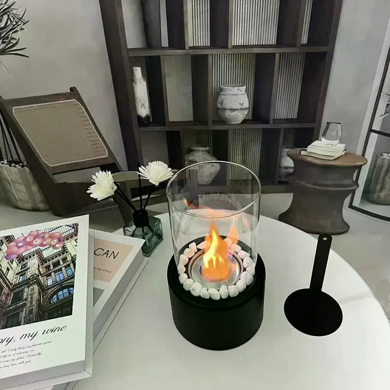 Cheminée de table portable pour une ambiance moderne