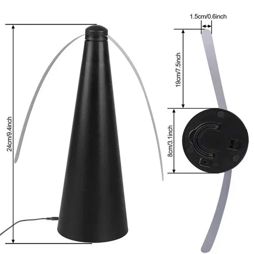 Ventilateur Répulsif Anti-Mouches & Moustiques Sans Fil – Protection de Table