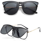 Lunettes de Soleil Polarisées à Clip - Verres Relevables sur Lunettes de Vue