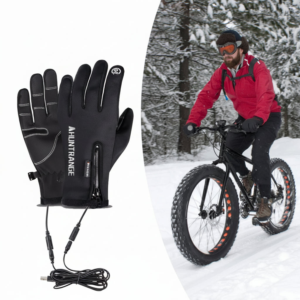 USB-beheizbare Handschuhe - Wärmeschutz & Touchscreen-kompatibel für Skifahren, Motorradfahren und Wandern
