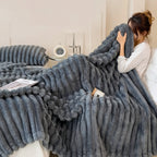 Couverture d'hiver chaude en peluche douce