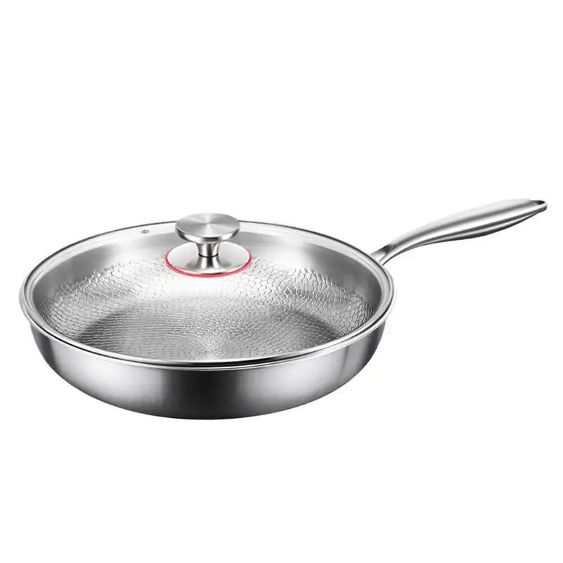 Poêle à frire antiadhésive en titane martelé, compatible avec les plaques à induction et la cuisine quotidienne
