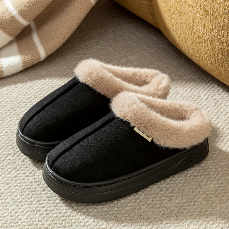 Chaussons Bottines d'Intérieur & Extérieur Matelassés - Doublure Peluche & Semelle Épaisse Antidérapante