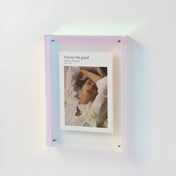 Cadre photo transparent au design minimaliste moderne